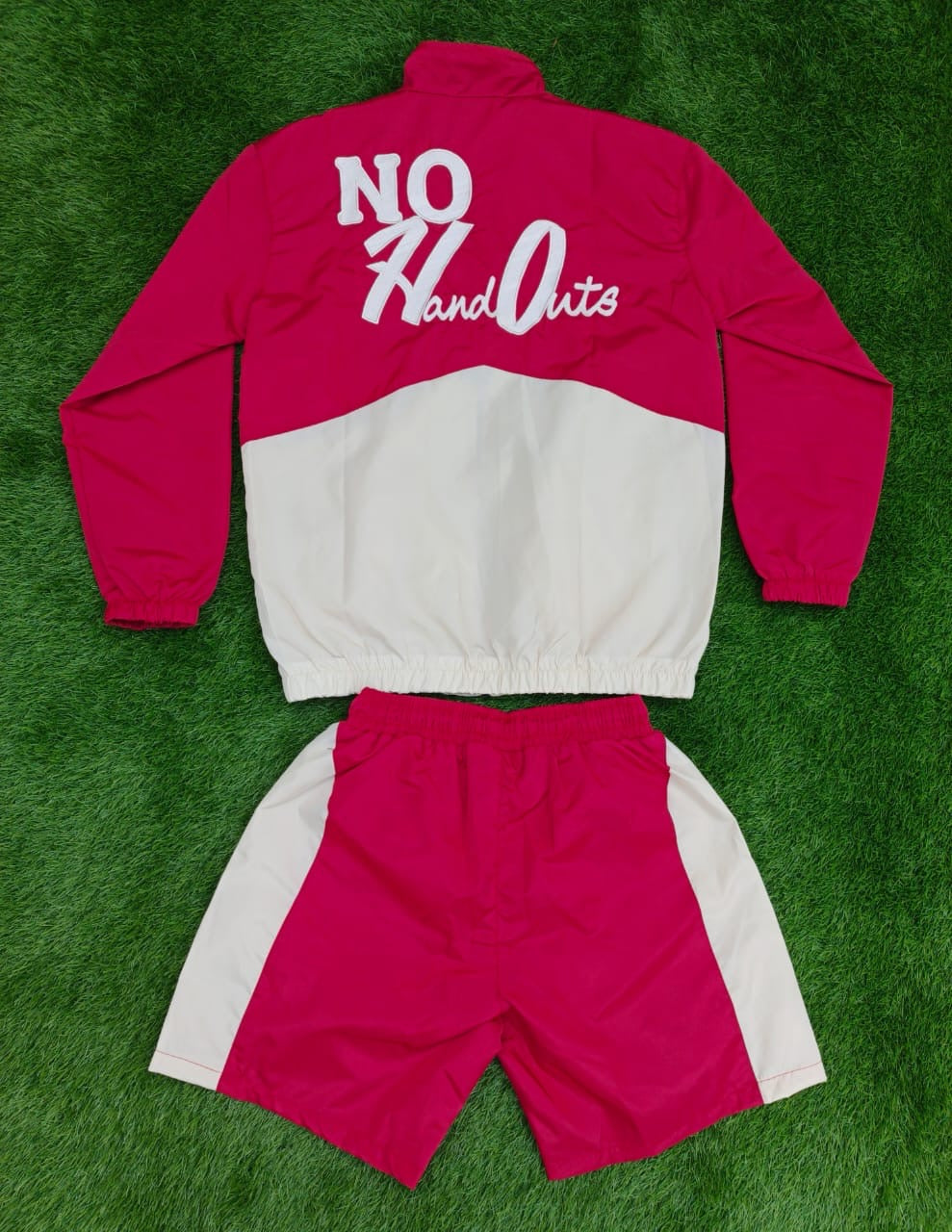 No HandOuts two-tone windbreaker set