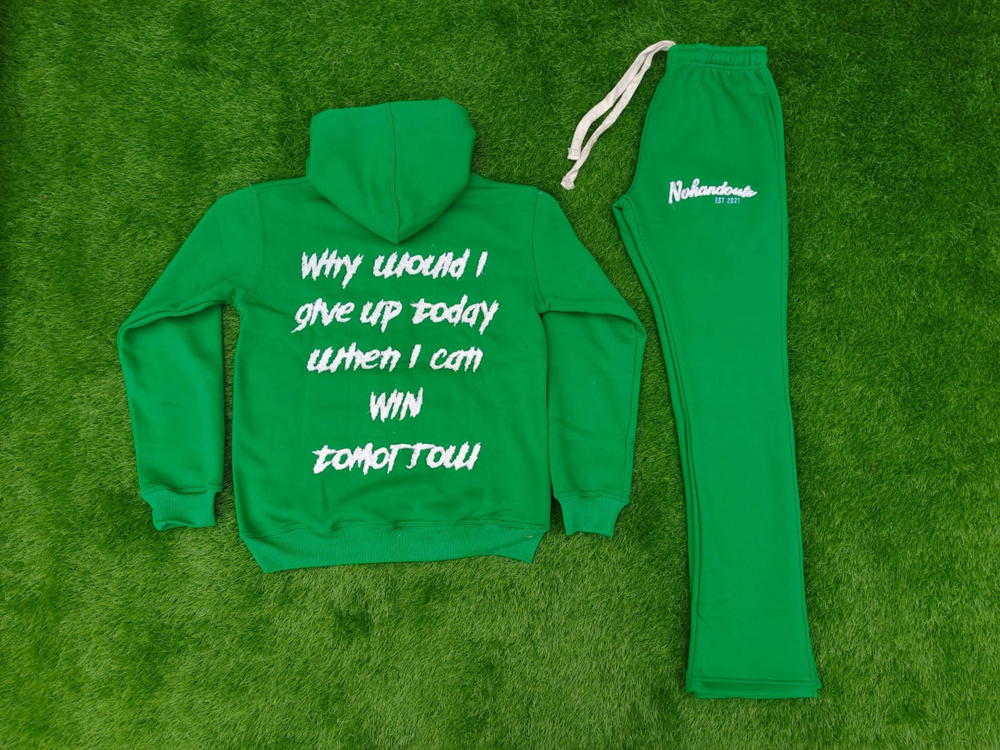 “WIN Tomorrow” No HandOuts Stacked Sweatsuits