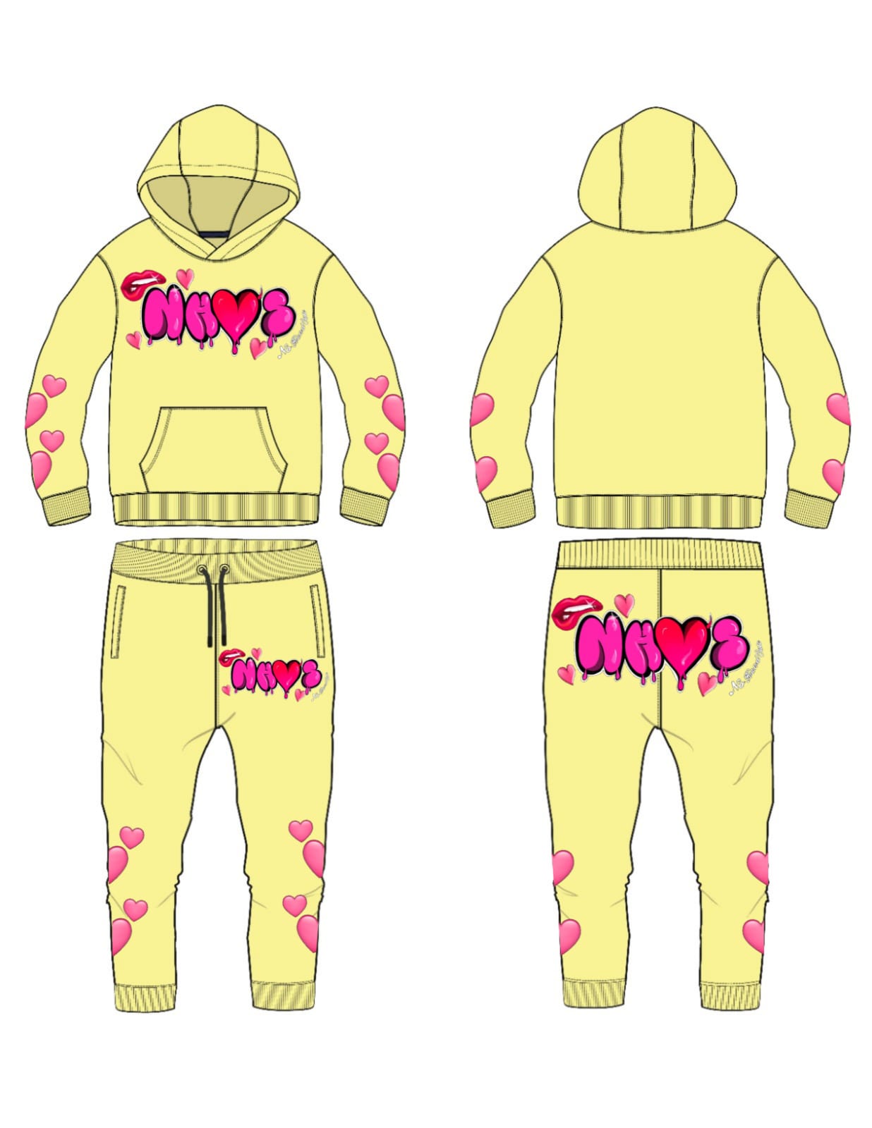 “No HandOuts💕” Female Sweat Suits