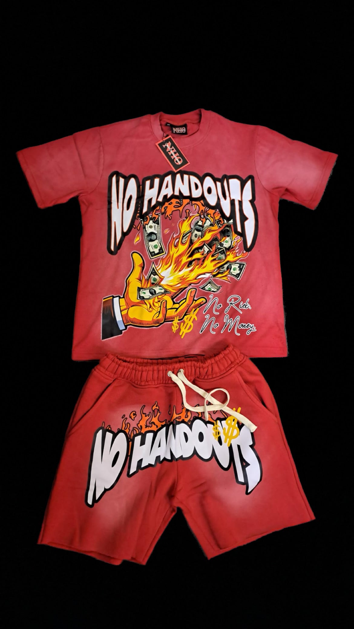 “No Risk No Money🔥” No HandOuts Short set