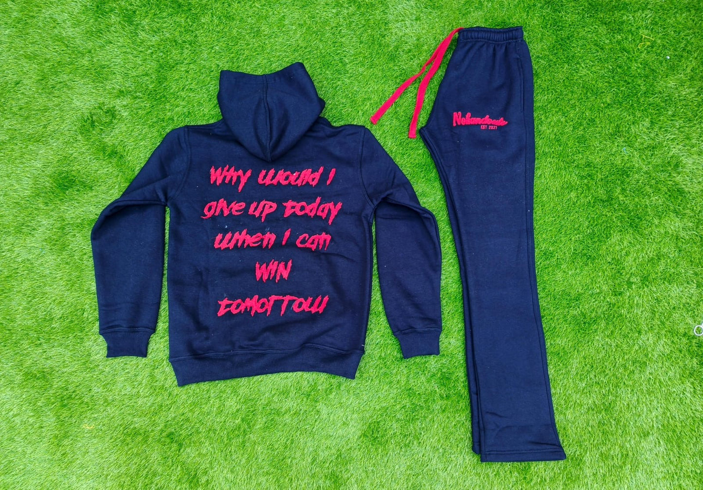“WIN Tomorrow” No HandOuts Stacked Sweatsuits