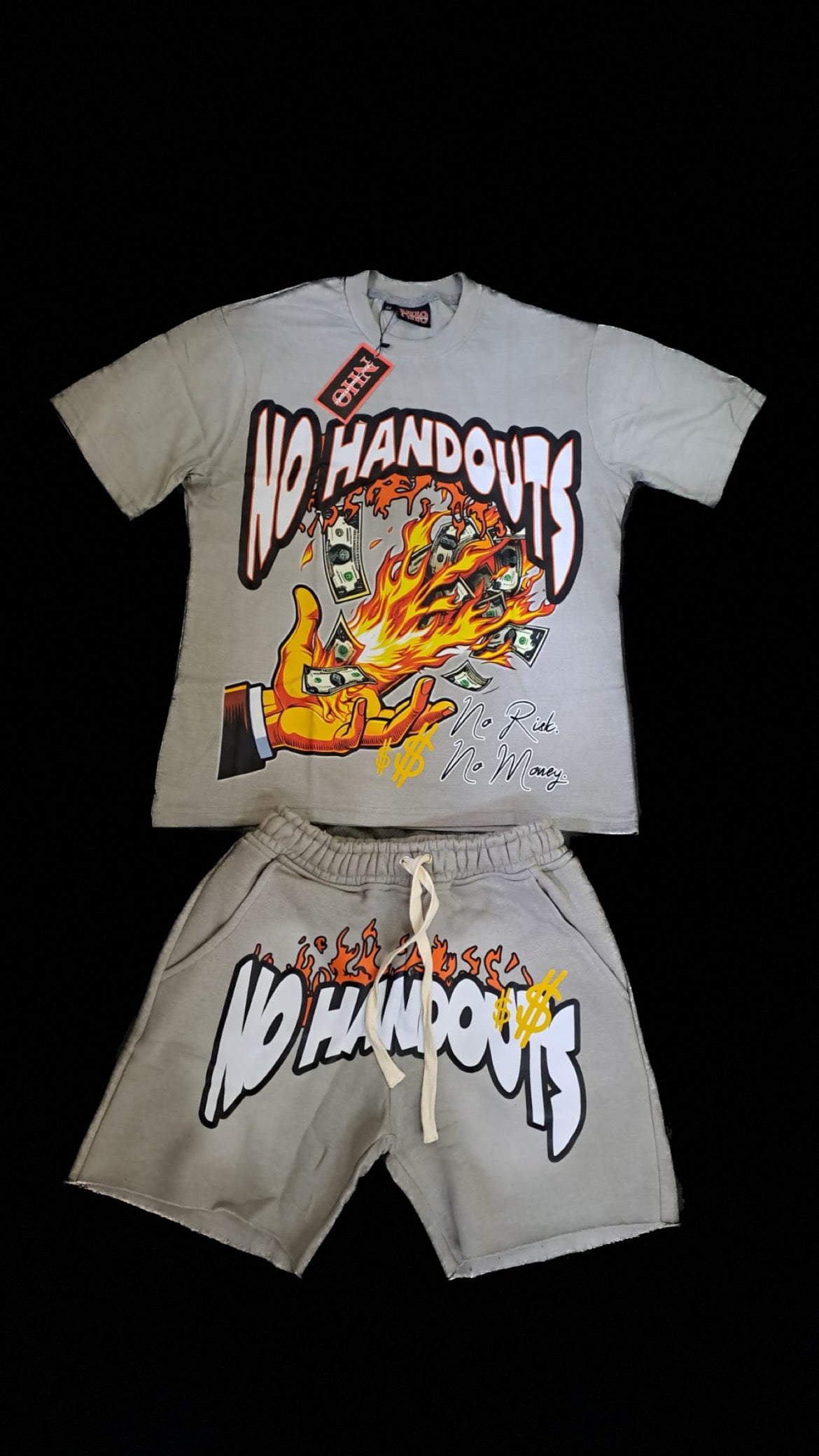 “No Risk No Money🔥” No HandOuts Short set