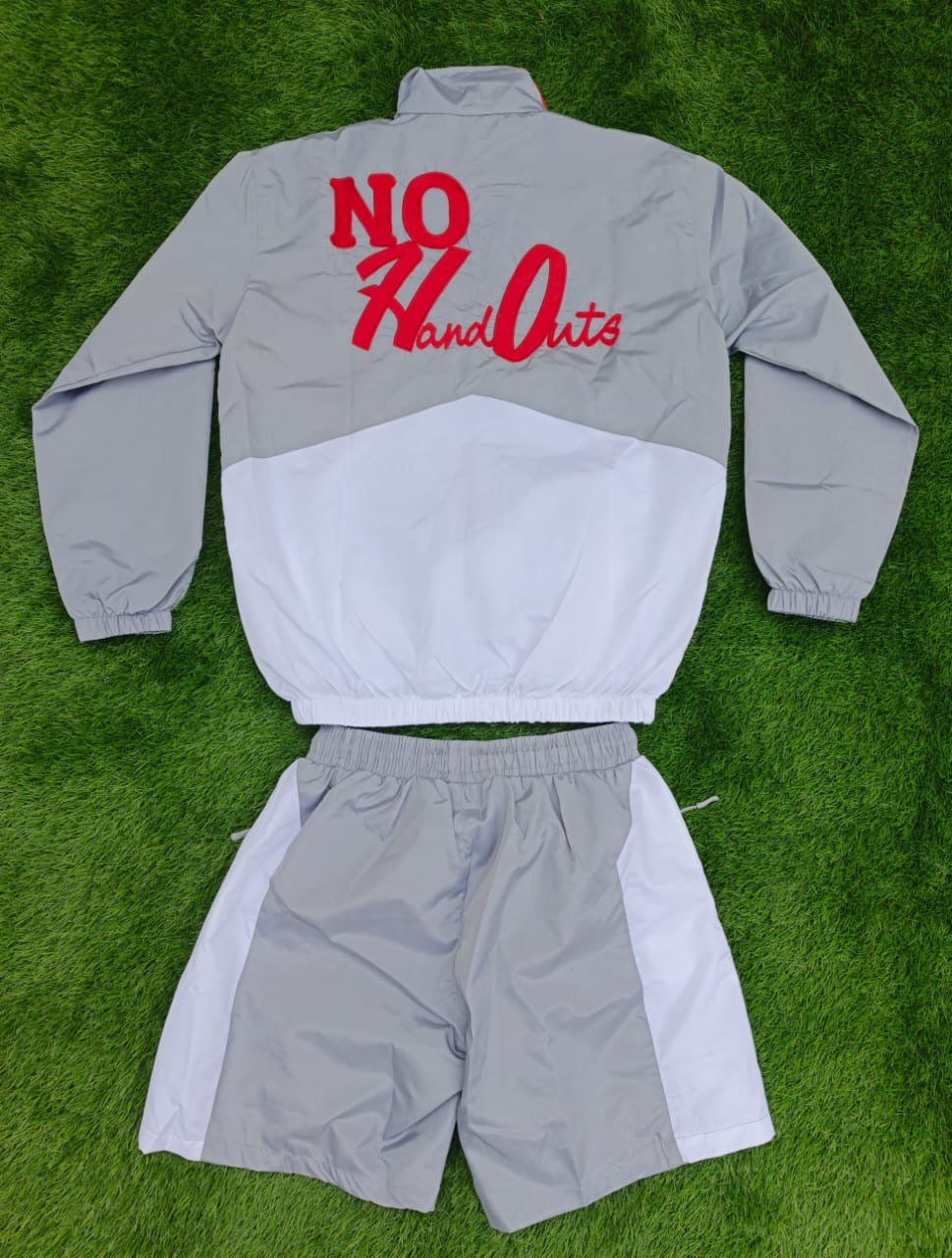 No HandOuts two-tone windbreaker set