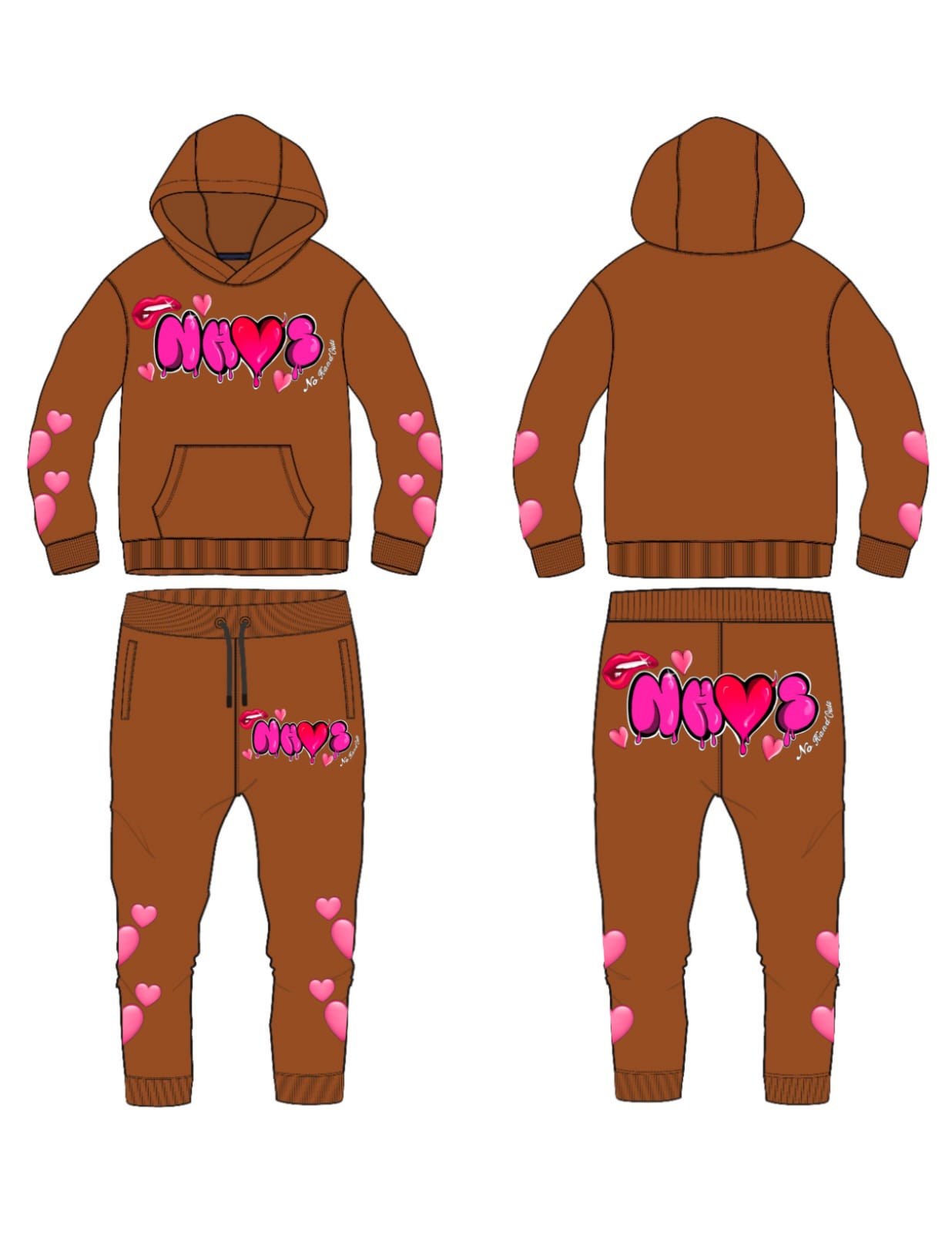 “No HandOuts💕” Female Sweat Suits