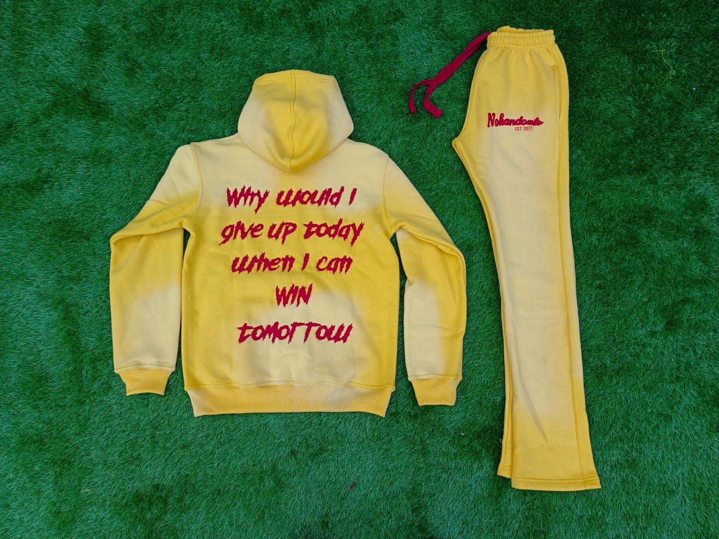 “WIN Tomorrow” No HandOuts Stacked Sweatsuits