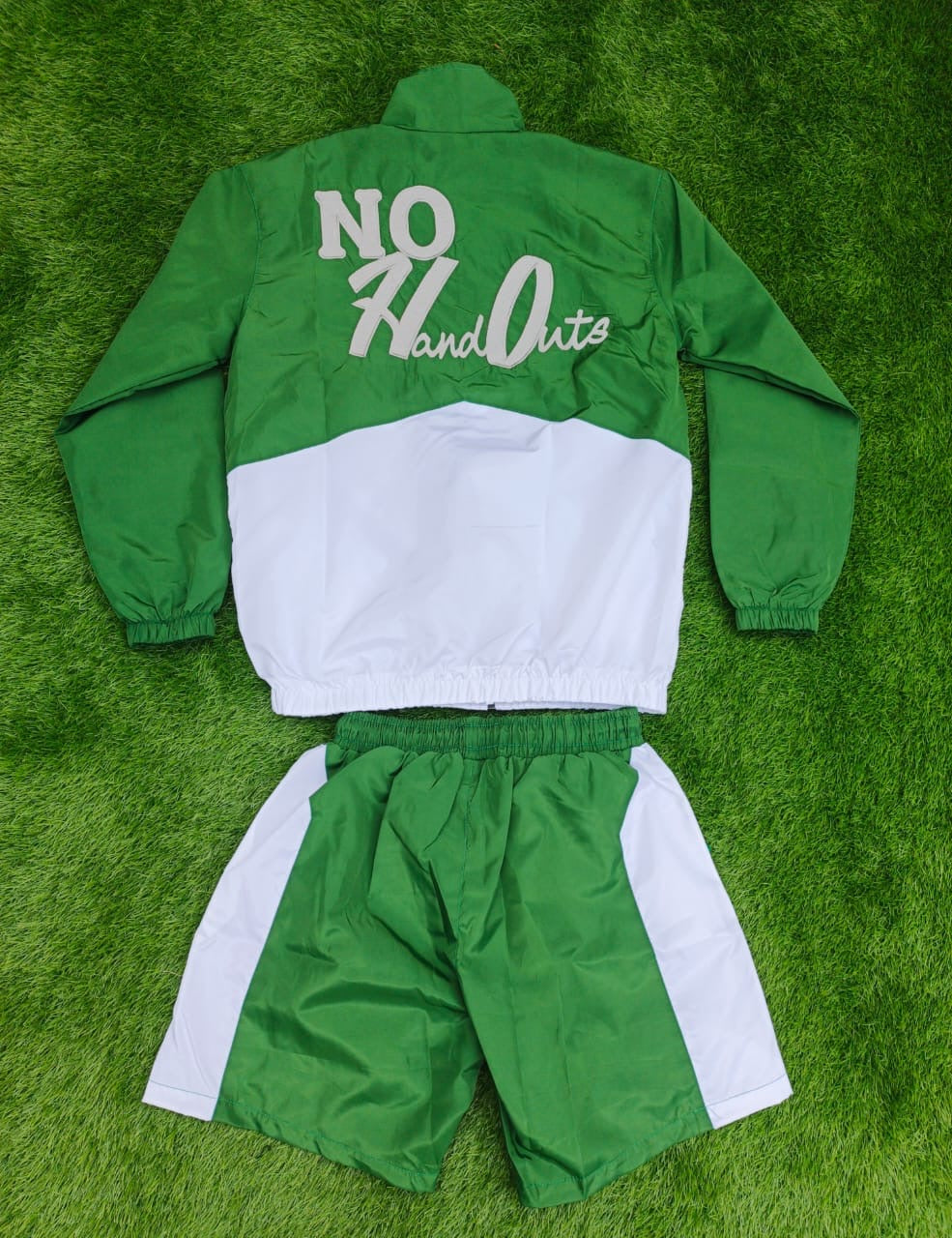 No HandOuts two-tone windbreaker set