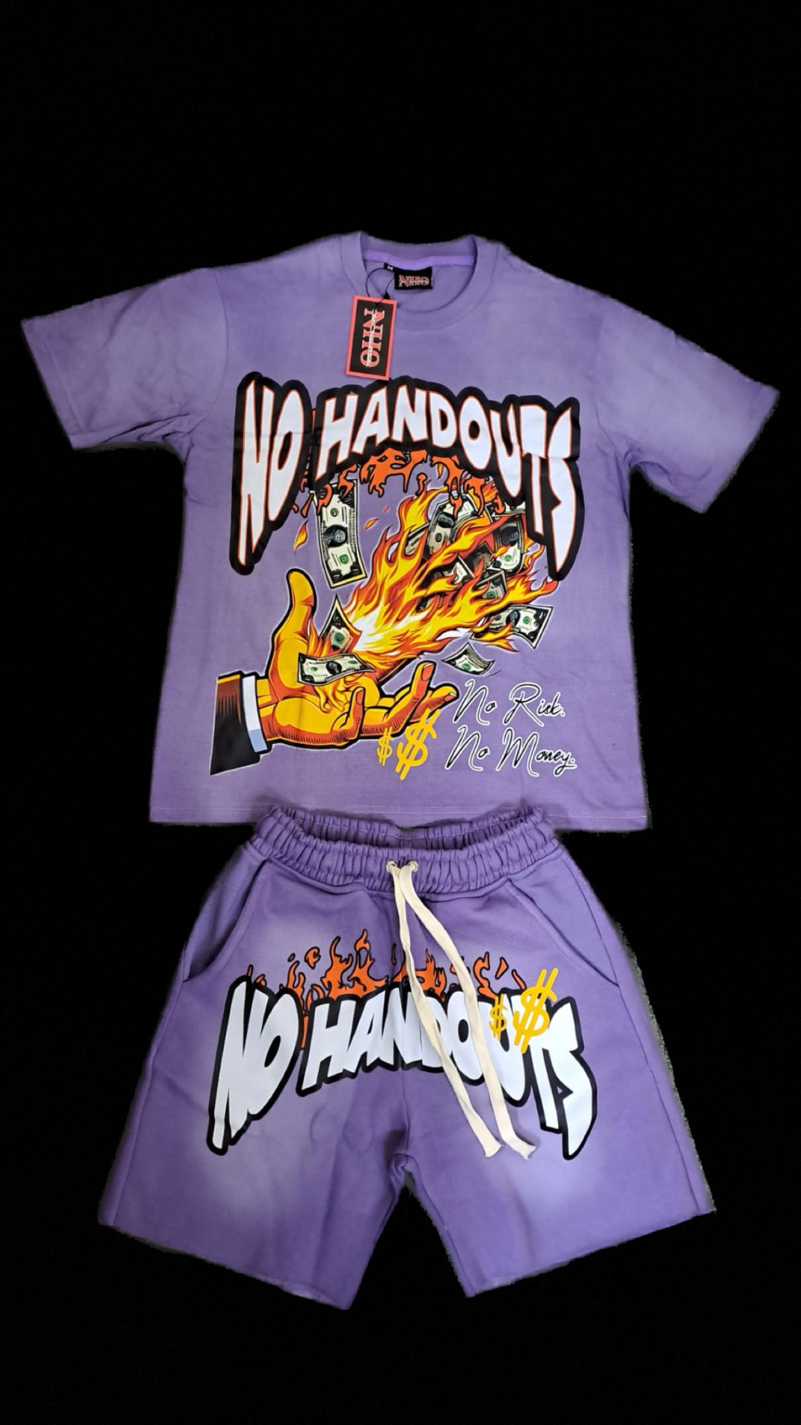 “No Risk No Money🔥” No HandOuts Short set